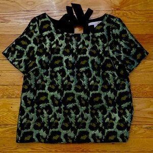 Hutch Metallic Leopard Print Top